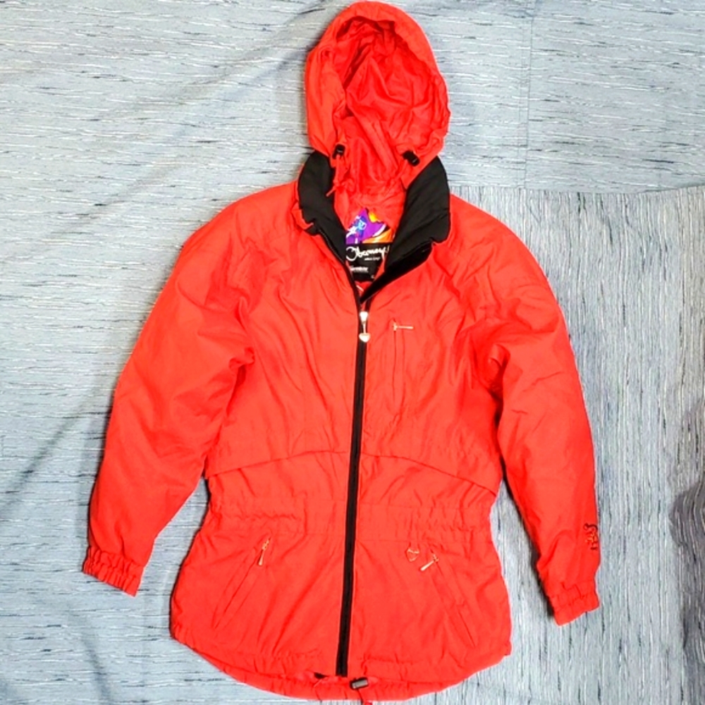 Obermeyer red size 8 womens winter snow ski jacket.
